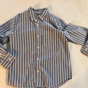 Old Navy Kids Blue and White Striped Button Down Shirt